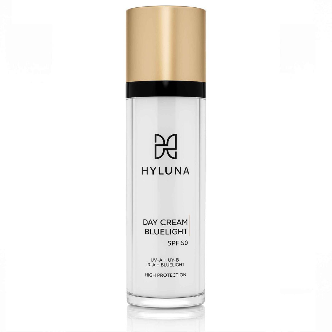 Day Cream Bluelight SPF 50: Ihr täglicher Schutzschild vor UV-Strahlen, Blaulicht und Umweltbelastungen. Mit Phyto-Protect Complex und natürlichen Ölen.